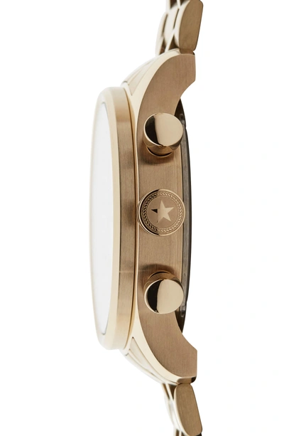 Shop Jack Mason Nautical Chronograph Bracelet Watch, 42mm In White/ Gold