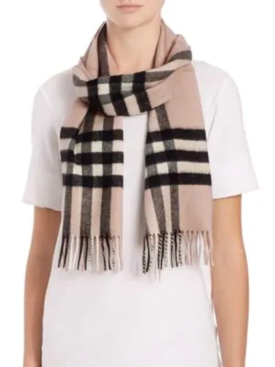 Shop Burberry Parade Red Giant Check Cashmere Scarf In Ash Rose