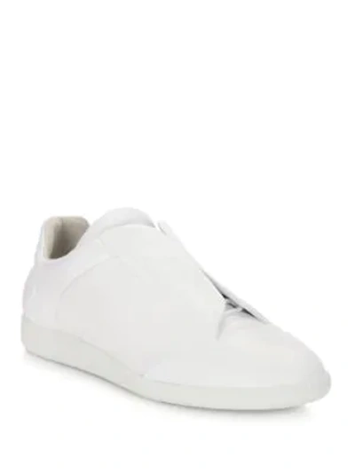 Shop Maison Margiela Future Leather Sneakers In White