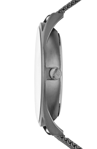 Shop Skagen 'holst' Multifunction Mesh Strap Watch, 40mm In Silver/ Grey/ Rose Gold