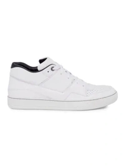 Shop Lanvin Mid Top Sneakers In White