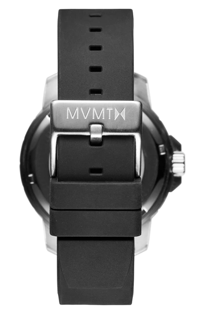 Shop Mvmt Modern Sport Silicone Strap Watch, 42mm In Black/ Black