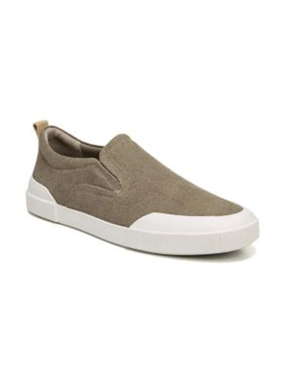 Shop Vince Vernon Slip-on Canvas Sneakers In Stone