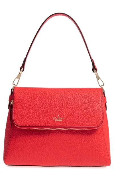 Shop Kate Spade Carter Street - Georgia Leather Shoulder Bag - Red In Picnic Red