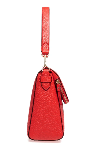 Shop Kate Spade Carter Street - Georgia Leather Shoulder Bag - Red In Picnic Red