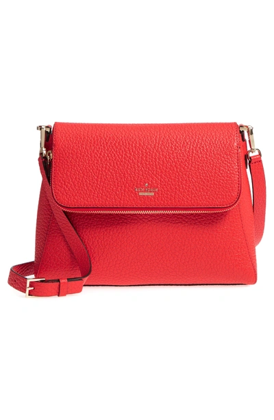 Shop Kate Spade Carter Street - Georgia Leather Shoulder Bag - Red In Picnic Red