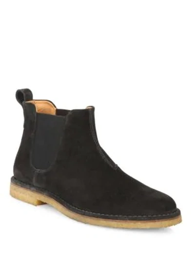 Shop Vince Suede Chelsea Boots In Graphite