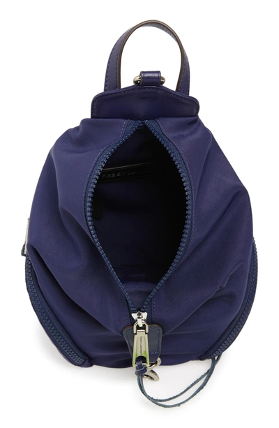 Shop Rebecca Minkoff Mini Julian Nylon Convertible Backpack - Blue In True Navy