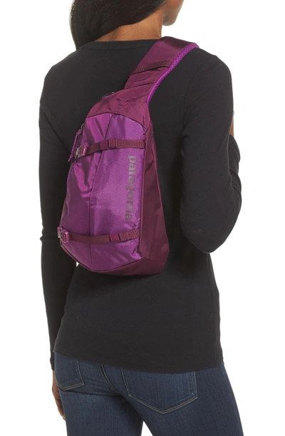 Shop Patagonia Atom 8l Sling Backpack - Purple In Ikat Purple