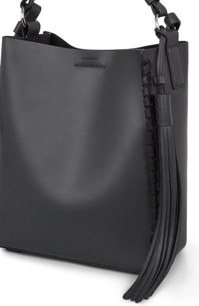 Shop Allsaints Kepi Leather Shoulder Bag - Blue In Navy Black
