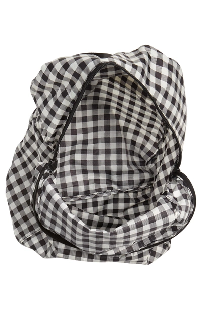 Shop Baggu Ripstop Nylon Backpack - Black In Black Gingham