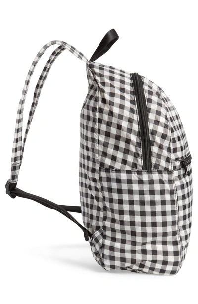 Shop Baggu Ripstop Nylon Backpack - Black In Black Gingham