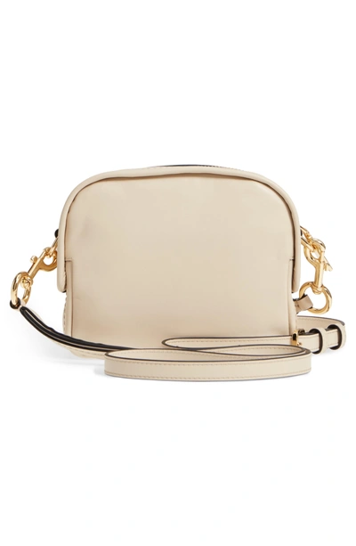 Shop Marc Jacobs The Mini Squeeze Leather Crossbody Bag - White In Cloud White