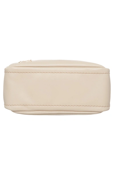 Shop Marc Jacobs The Mini Squeeze Leather Crossbody Bag - White In Cloud White
