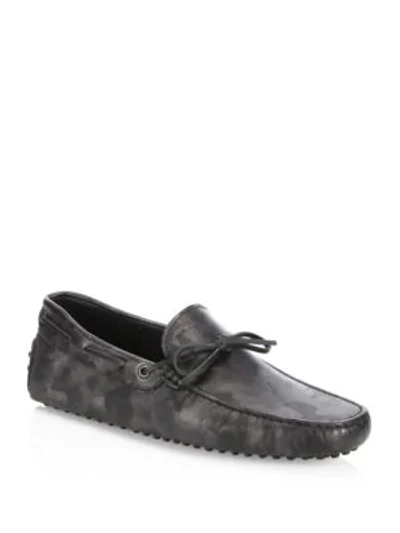 Shop Tod's Leather Gommini Tie Drivers In Multi