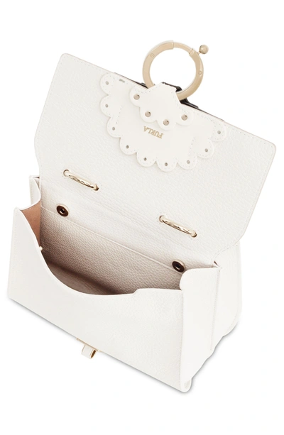 Shop Furla Mini Scoop Leather Shoulder Bag - White In Petalo+vaniglia D