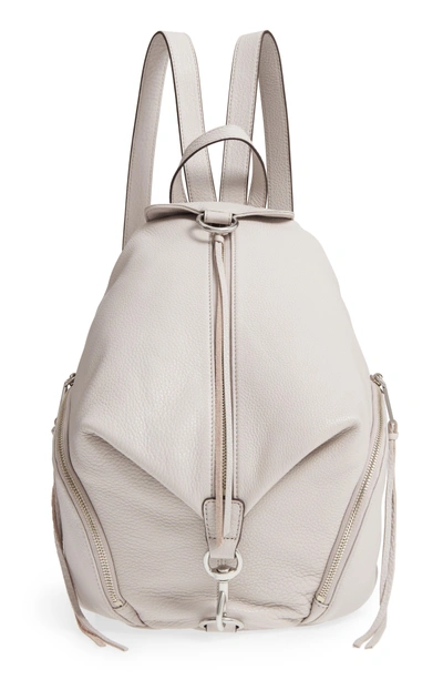 Shop Rebecca Minkoff Julian Backpack - Grey In Putty Ivory