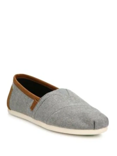Shop Toms Classic Slip-ons In Grey