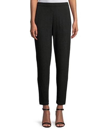 Shop Eileen Fisher Slim Slouchy Ankle Pants In Black
