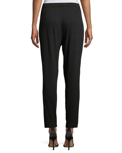 Shop Eileen Fisher Slim Slouchy Ankle Pants In Black