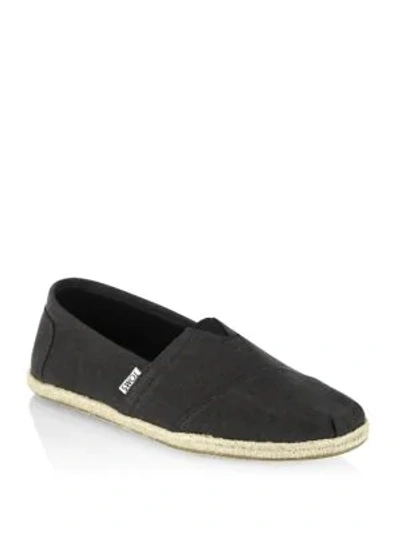 Shop Toms Classic Two-toned Slip-ons In Black