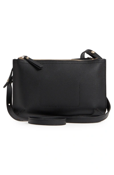 Shop Longchamp Shop-it Leather Crossbody Bag - Black