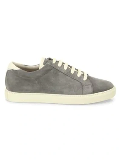 Shop Brunello Cucinelli Suede Sneakers In Grey