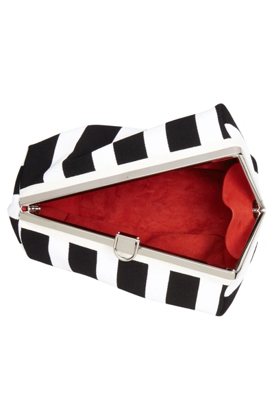 Shop Proenza Schouler Asymmetrical Frame Clutch - Black In Black/ Ecru