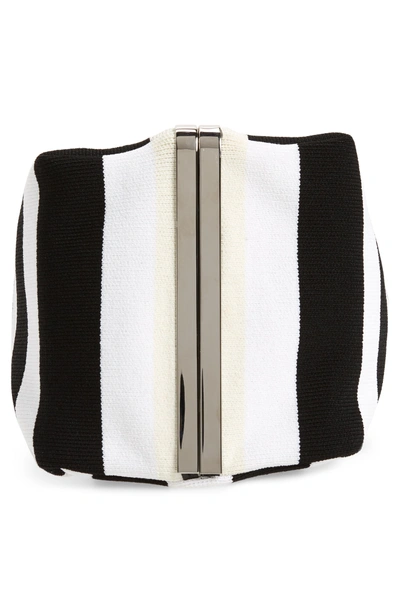 Shop Proenza Schouler Asymmetrical Frame Clutch - Black In Black/ Ecru