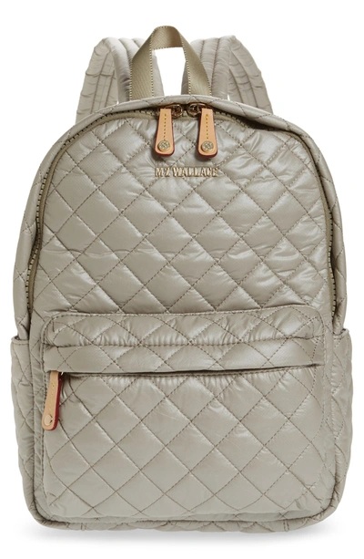 Shop Mz Wallace Small Metro Backpack In Atmosphere Metallic