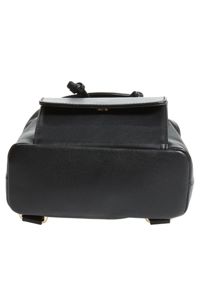 Shop M2malletier Mini Calfskin Leather Backpack - Black In Black/ Gold