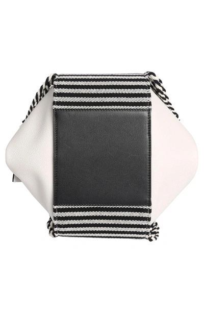 Shop Loewe Small Hammock Scarf Crossbody Bag - White In Soft White/ Tan/ Black