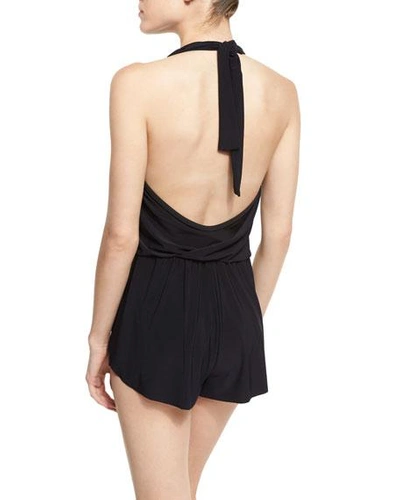 Shop Magicsuit Bianca One-piece Swim Romper In Black