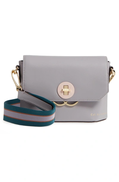 Shop Ted Baker Colour By Numbers Leather Crossbody Bag - Grey