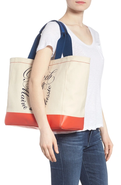 Shop Cole Haan Pinch Canvas Tote - Ivory In Lobster Print