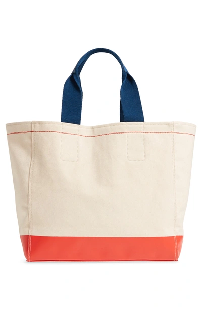 Shop Cole Haan Pinch Canvas Tote - Ivory In Lobster Print