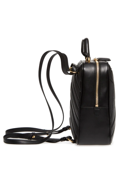 Shop Stella Mccartney Small Quilted Faux Leather Convertible Backpack - Black