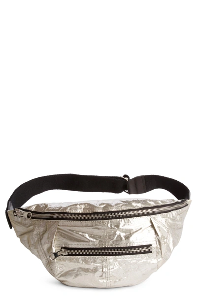 Shop Isabel Marant Noomi Nylon Fanny Pack - Blue In Petrol/ Silver