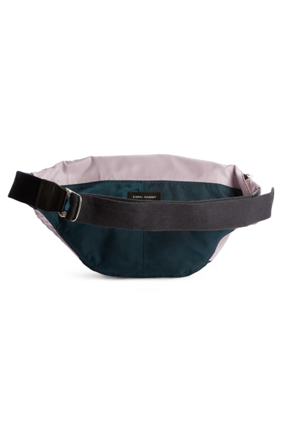 Shop Isabel Marant Noomi Nylon Fanny Pack - Blue In Petrol/ Silver