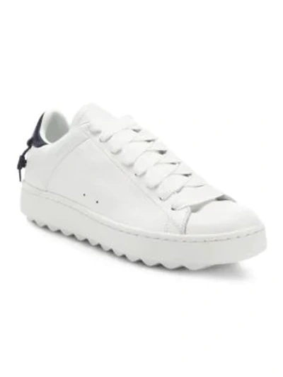 Shop Coach Leather Sneakers In White