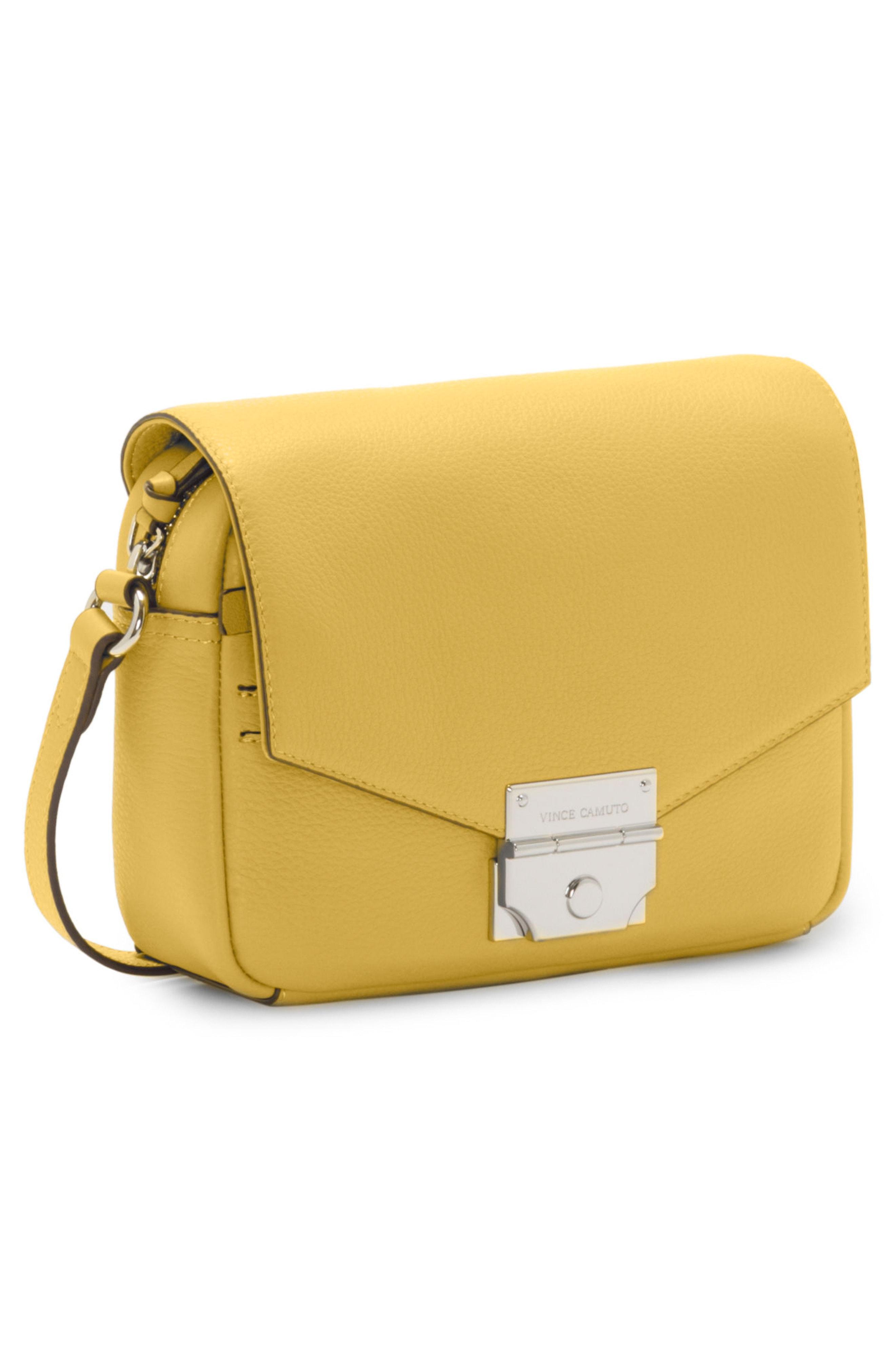 Vince Camuto Stina Leather Crossbody Bag - Yellow In Canary | ModeSens