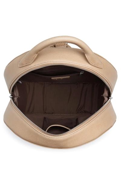Shop Matt & Nat Kiara Faux Leather Circle Backpack - Beige In Cardamon