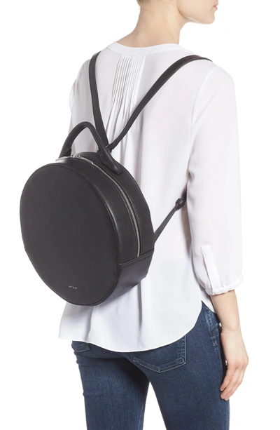 Shop Matt & Nat Kiara Faux Leather Circle Backpack In Black