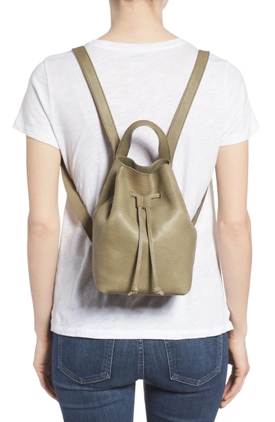 Shop Madewell Mini Somerset Leather Backpack - Green In Forgotten Landscape