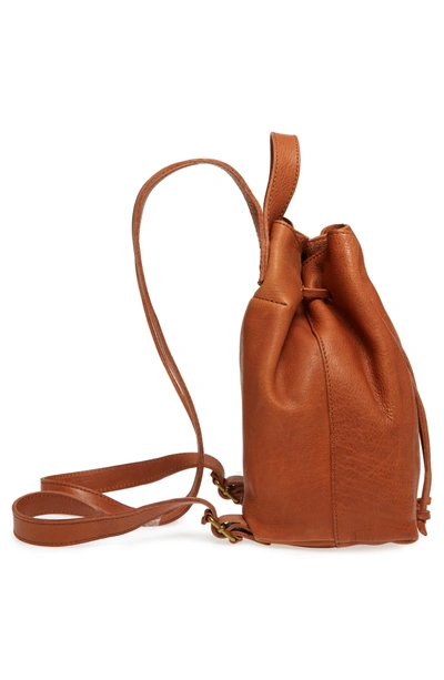 Shop Madewell Mini Somerset Leather Backpack - Brown In English Saddle