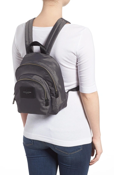 Shop Marc Jacobs Mini Double Pack Nylon Backpack - Grey In Shadow