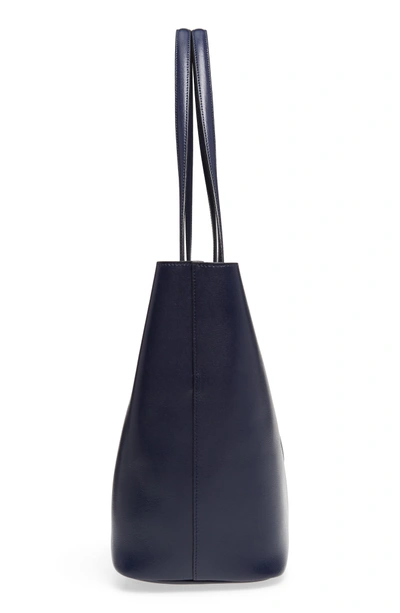 Shop Ferragamo City Quilted Gancio Leather Tote - Blue In Navy