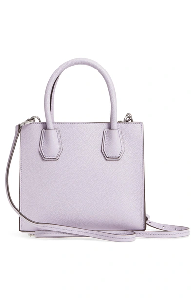 Shop Michael Michael Kors Mercer Leather Crossbody Bag - Pink In Light Quartz