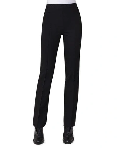 Shop Akris Punto Francoise Slim-straight Pants, Black In Blk