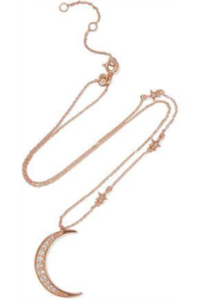 Shop Aamaya By Priyanka Woman Rose Gold-tone Crystal Necklace Rose Gold